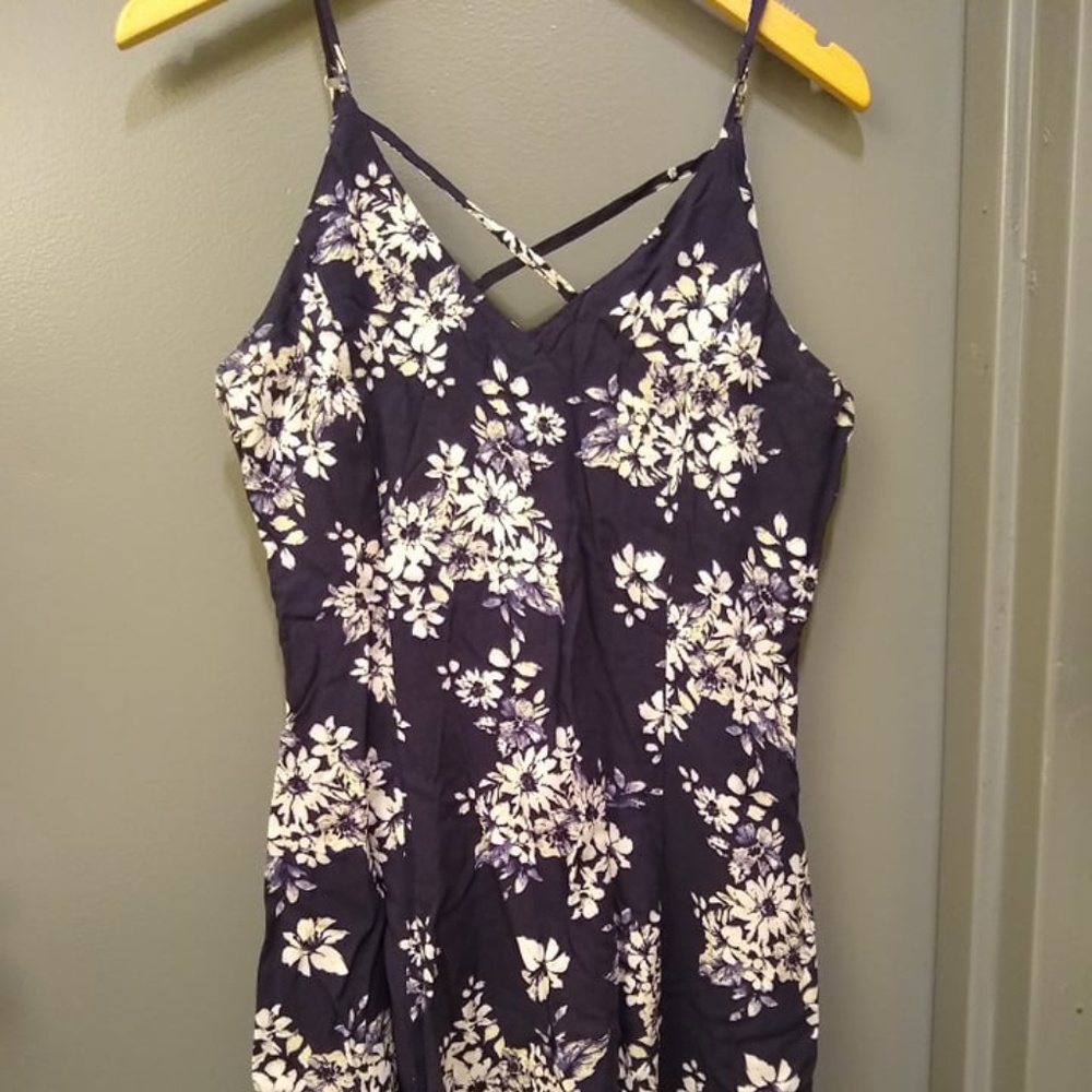 Navy Floral Dress